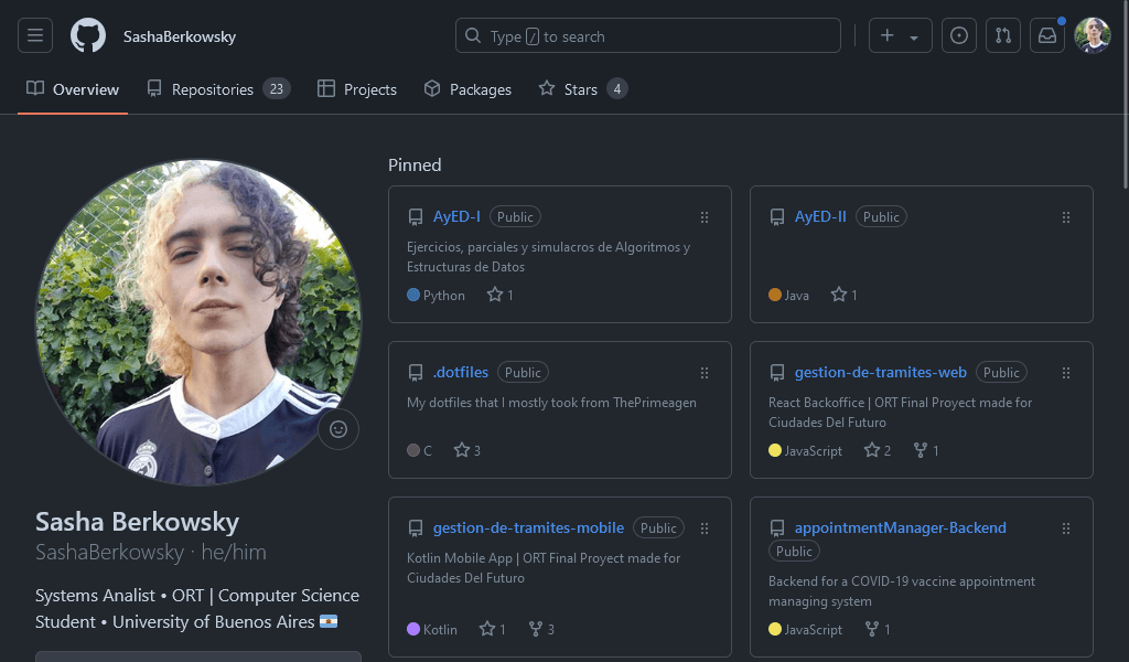 github profile preview